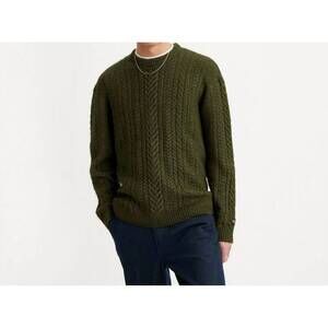 NEW LEVI'S battery crewneck sweater in forest